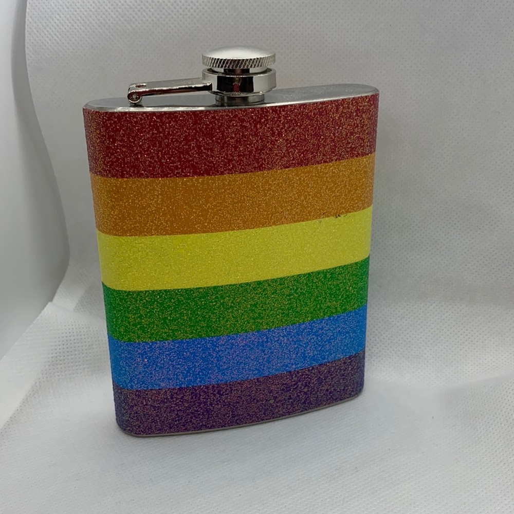 7oz Sparkling Rainbow Flask (stainless steel)